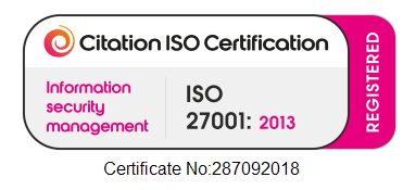 ISO 27001 2013 badge white